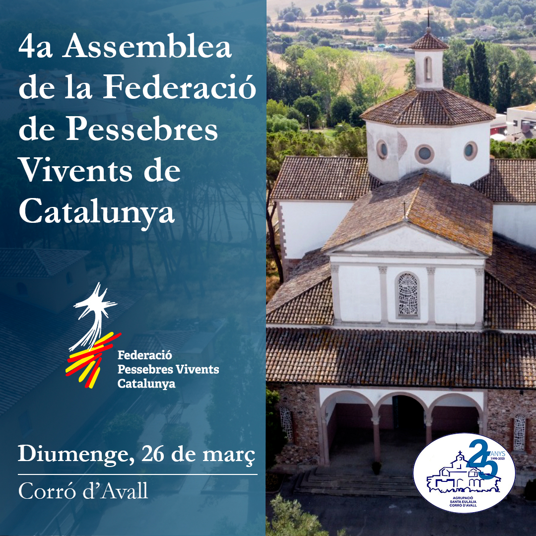 La Federació de Pessebres Vivents de Catalunya celebrarà l’Assemblea General el 26 de març a Corró d’Avall