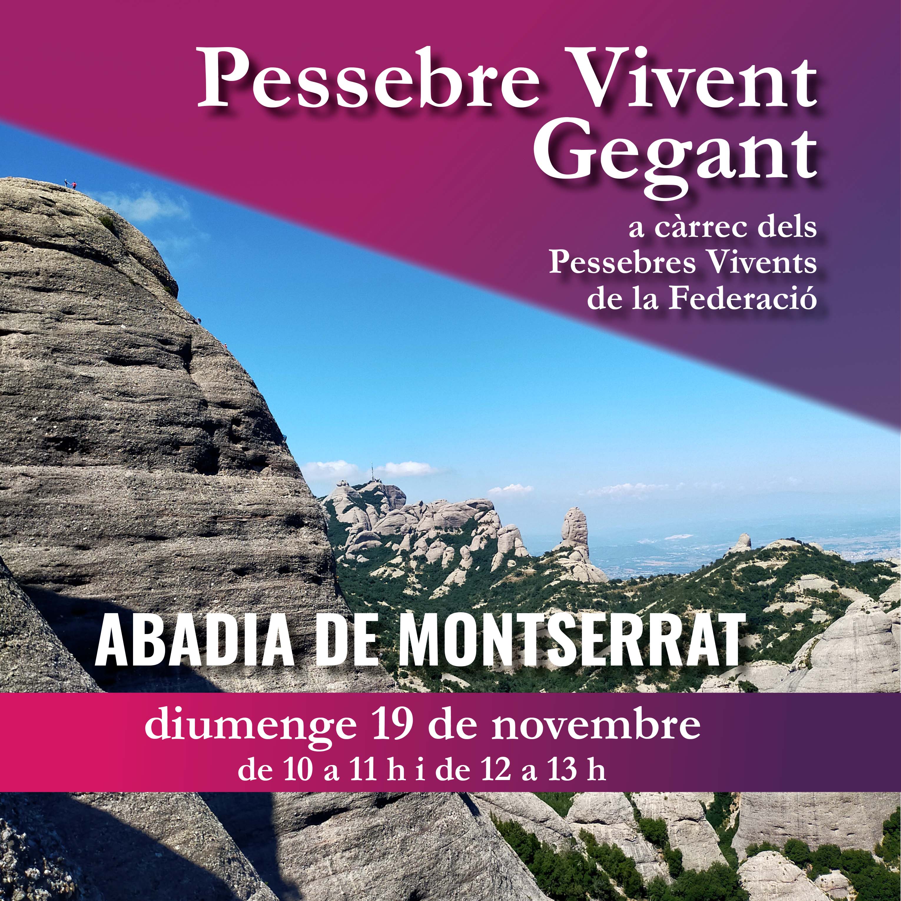 El Monestir de Montserrat acollirà aquest diumenge un Pessebre Vivent Gegant amb prop de 900 figurants